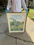 Signed Penny Chittenden Garden Landscape Watercolor - thumbnail 2 of 4