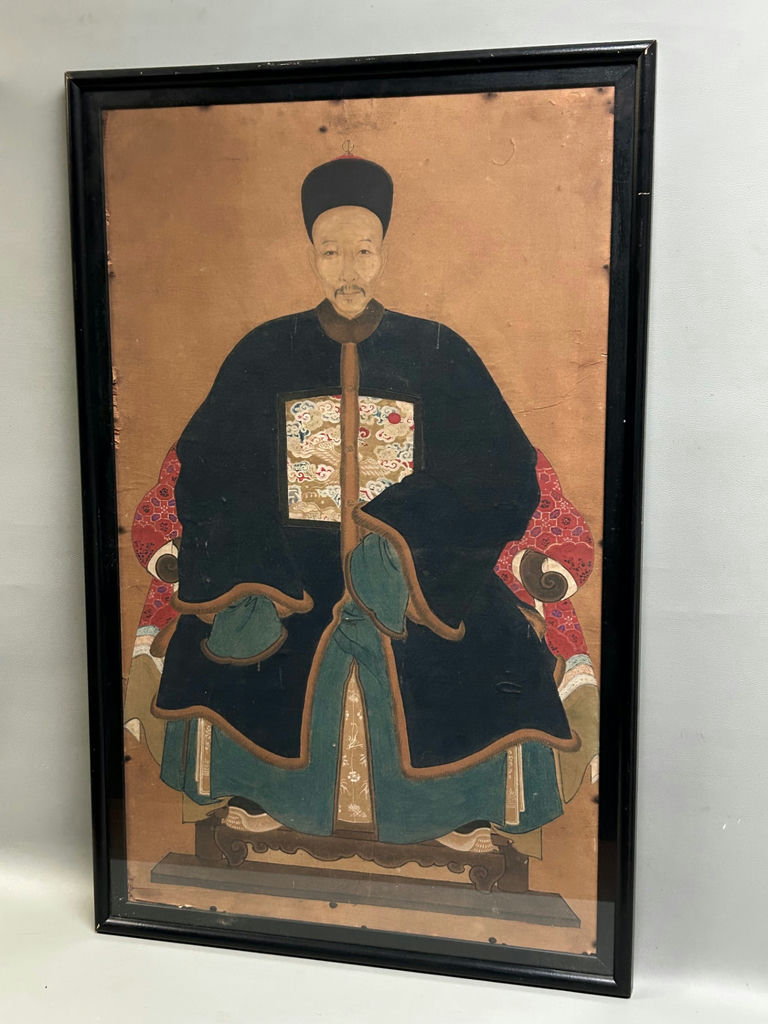 Chinese Ancestor Painting on Paper Late Qing Dynasty  - image 1 of 4