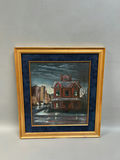 Street Scene Cityscape Rustic Home Oil Painting - thumbnail 1 of 4