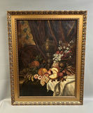 Antique Still Life Oil on Canvas - thumbnail 1 of 5