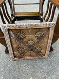 Antique Oak Recliner Morris Chair Tweed Upholstery - thumbnail 4 of 7