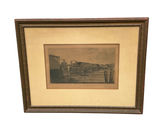Signed Robert Wisenman Covered Bridge Etching - thumbnail 1 of 5