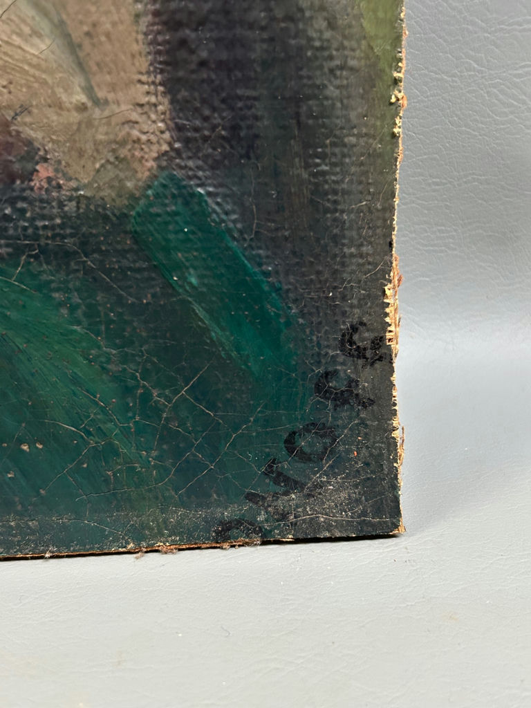 Signed Antique Oil on Board Portrait of Lady - image 2 of 4