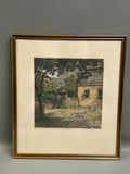 Luigi Kasimir Colored Etching "Salmannsdorf" John Strauss House Vienna Austria - thumbnail 1 of 6