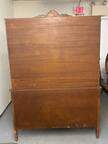 Burlwood Carved Hutch China Cabinet - thumbnail 3 of 8