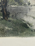 Luigi Kasimir Colored Etching "Persenbeug Castle" Vienna Austria - thumbnail 2 of 4