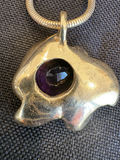 14K Gold Necklace With Amethyst Stone Pendant - thumbnail 7 of 9