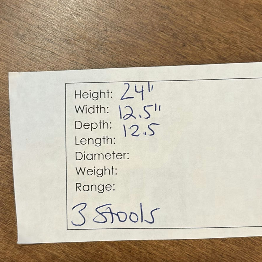 Set of Three Wooden Bar Stools - image 9 of 9