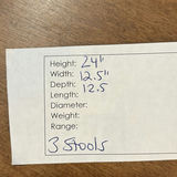 Set of Three Wooden Bar Stools - thumbnail 9 of 9