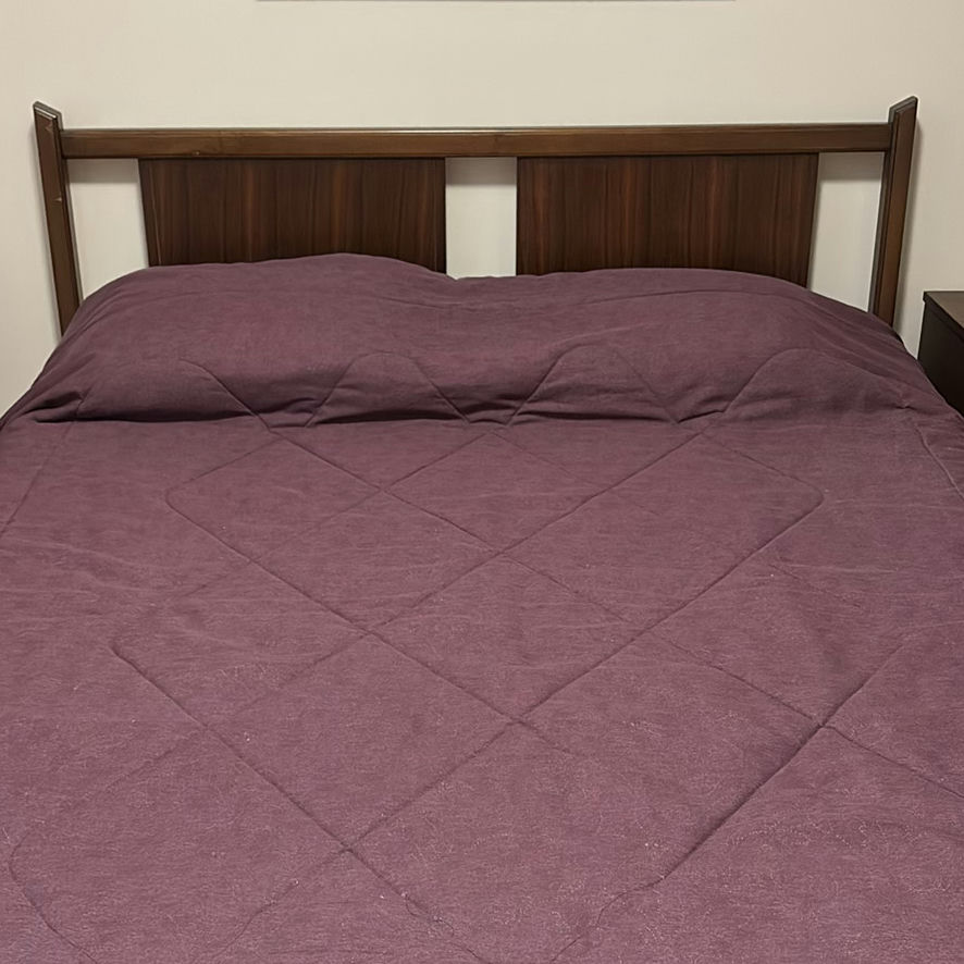 MCM Wood Bed Frame with Nightstand - image 7 of 13