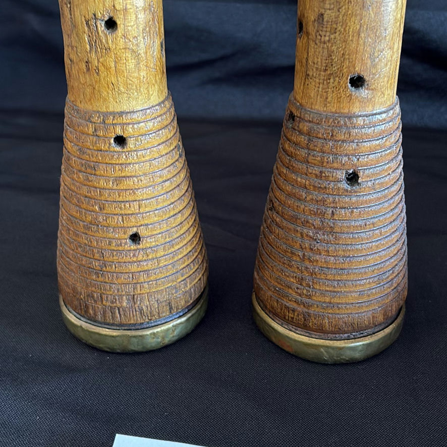 Wooden Decorative Bowl by Ron Ball and Two Wooden Candlesticks - image 11 of 14