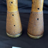 Wooden Decorative Bowl by Ron Ball and Two Wooden Candlesticks - thumbnail 11 of 14