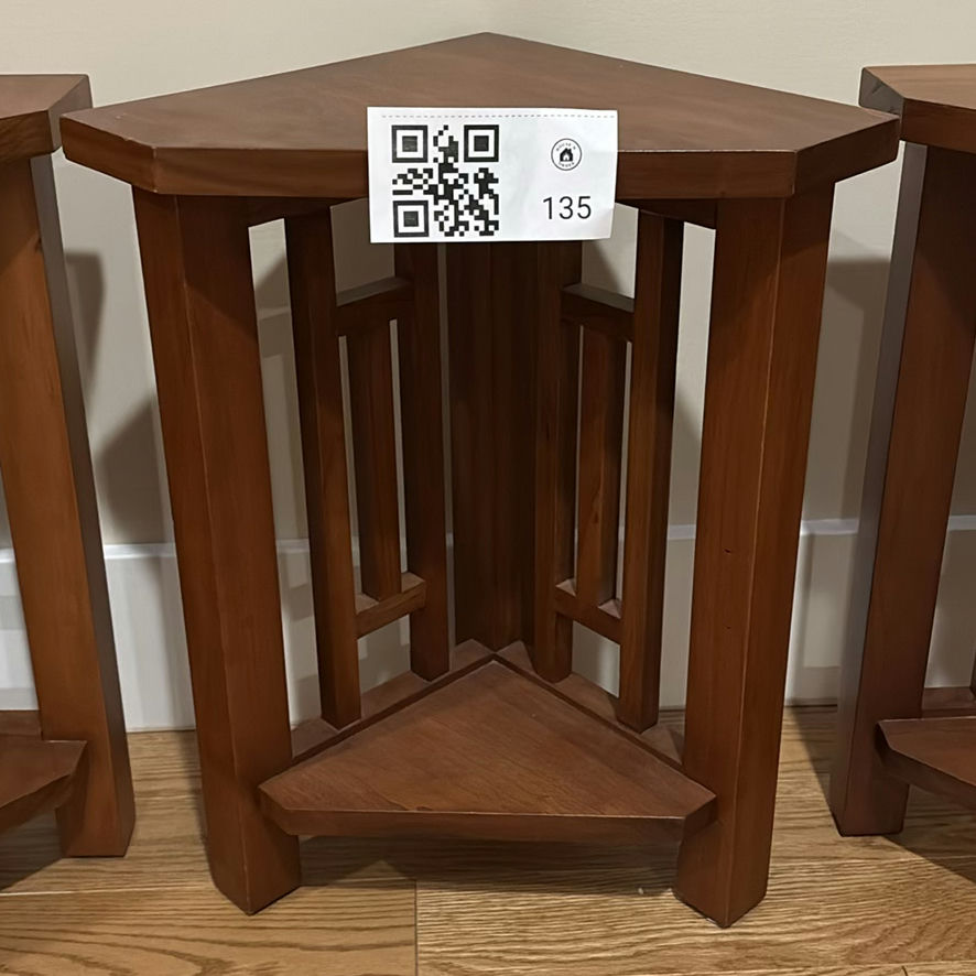 Set of Three Handcrafted Corner Tables by Chris Vigliotti - image 8 of 10