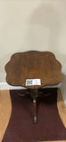 Wood Pedestal Side Table - thumbnail 2 of 9