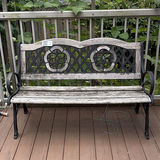 Outdoor Cast Iron & wood Garden Bench - thumbnail 1 of 11