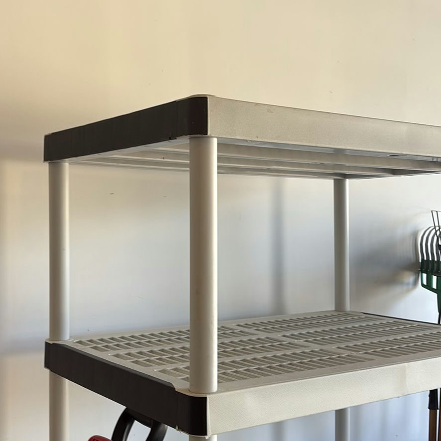 White Plastic 5-Tier Storage Shelving Unit - image 4 of 5