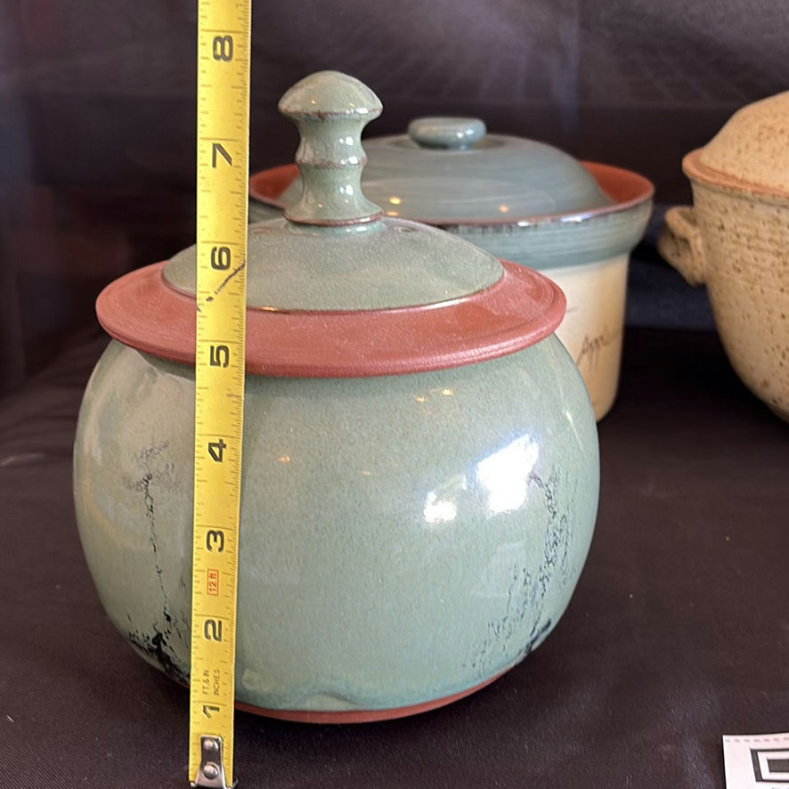 Assorted Handmade Pottery Covered Bowls and Canisters - image 2 of 19