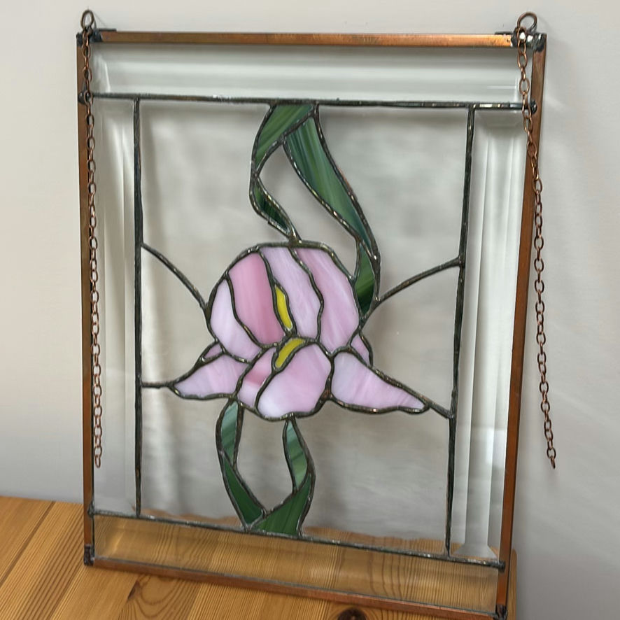 Floral Stained Glass Hanging Panel - image 4 of 8