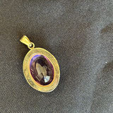 18K Gold Amethyst Pendant with Appraisal  - thumbnail 3 of 10