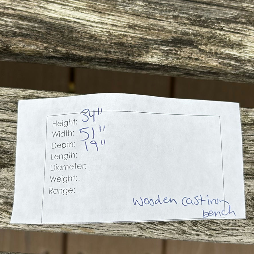 Outdoor Cast Iron & wood Garden Bench - image 11 of 11