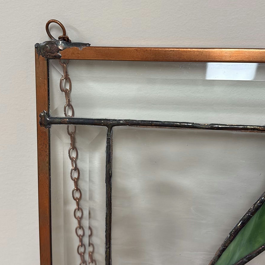 Floral Stained Glass Hanging Panel - image 7 of 8