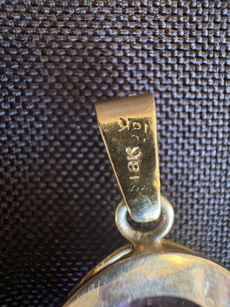 18K Gold Amethyst Pendant with Appraisal - image 7 of 10