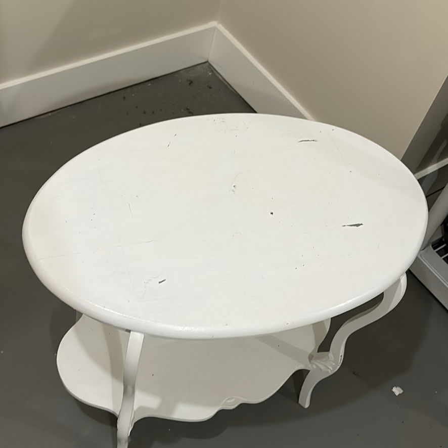 White Oval Accent Table - image 2 of 8