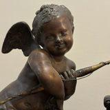 Antique ASONIA CLOCK CO. Mantel Clock with Cherub Figure - thumbnail 4 of 15