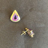 14K Gold & Amethyst Gemstone Stud Earrings - thumbnail 3 of 9