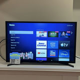 32” Samsung Flat Screen TV with Roku Streaming Stick+ and Remotes - thumbnail 1 of 7