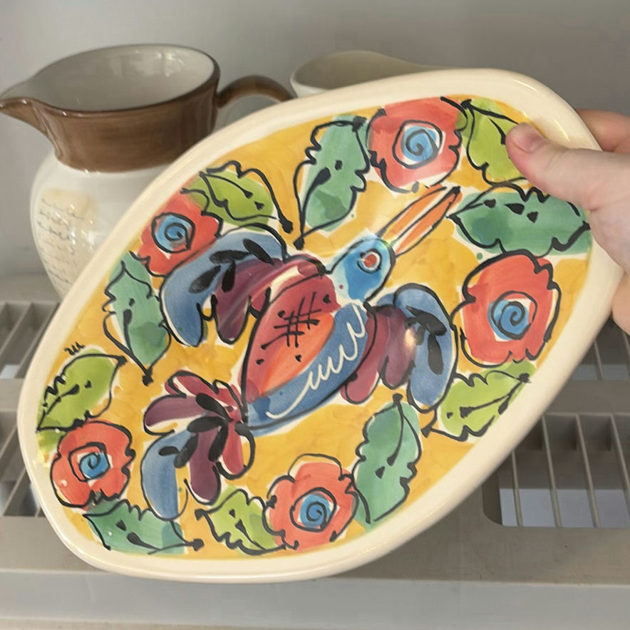 Decorative Ceramic Pitchers and Oval Serving Platter - image 2 of 13