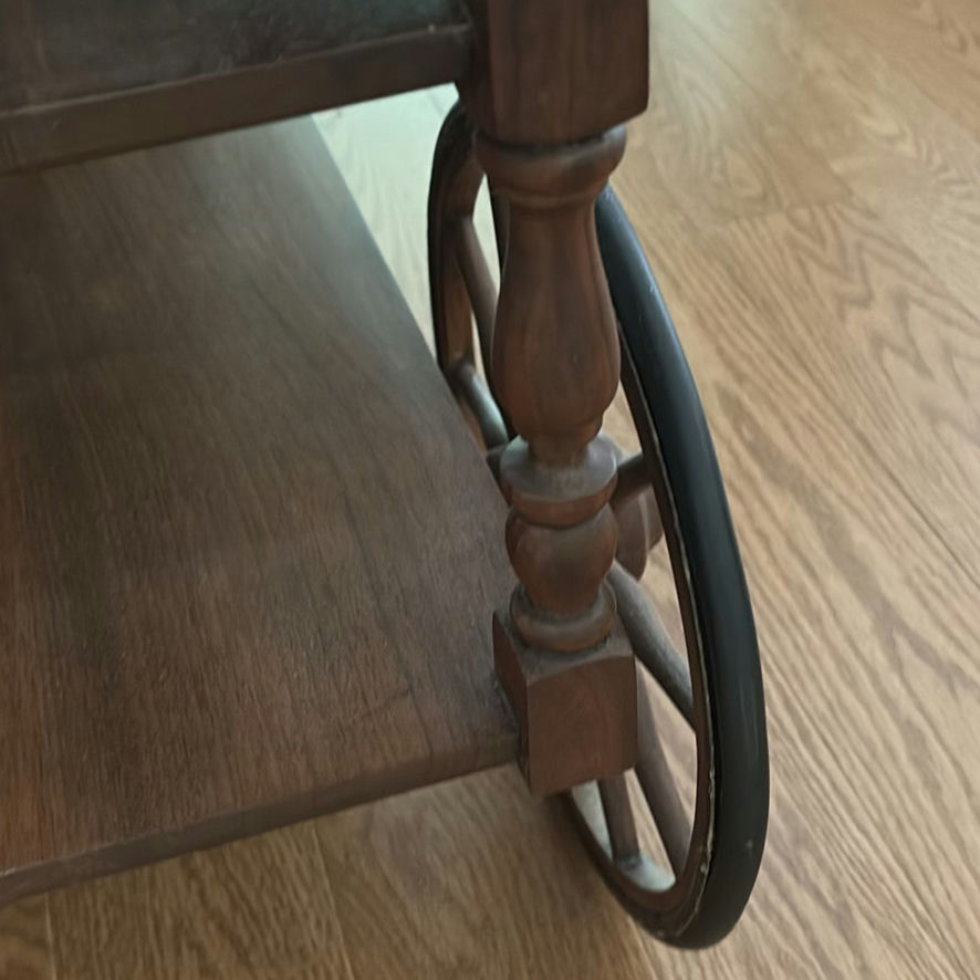 Wooden Drop-Leaf Tea Cart - image 9 of 11