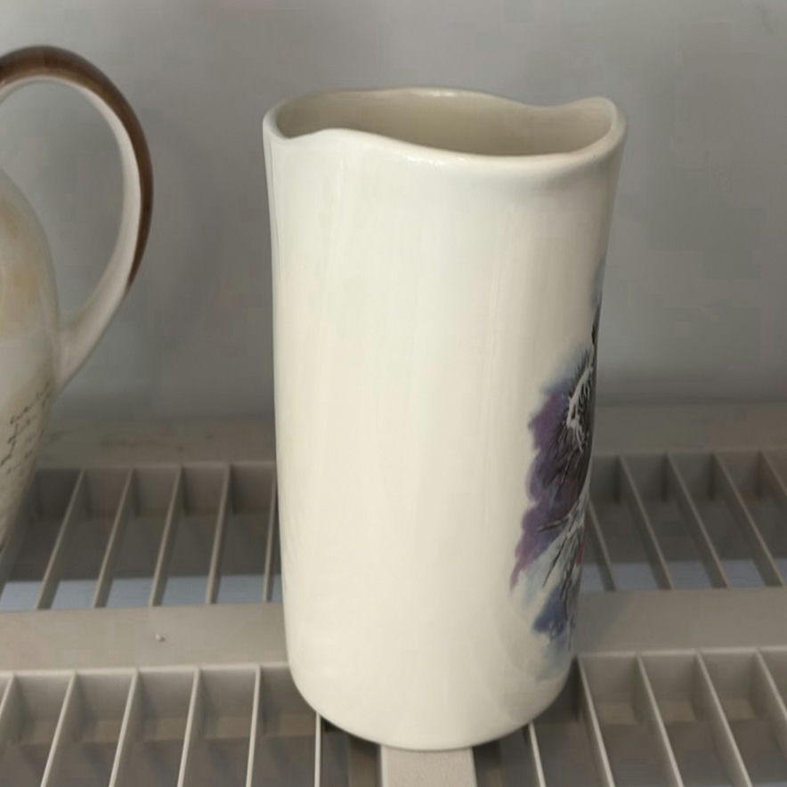 Decorative Ceramic Pitchers and Oval Serving Platter - image 5 of 13
