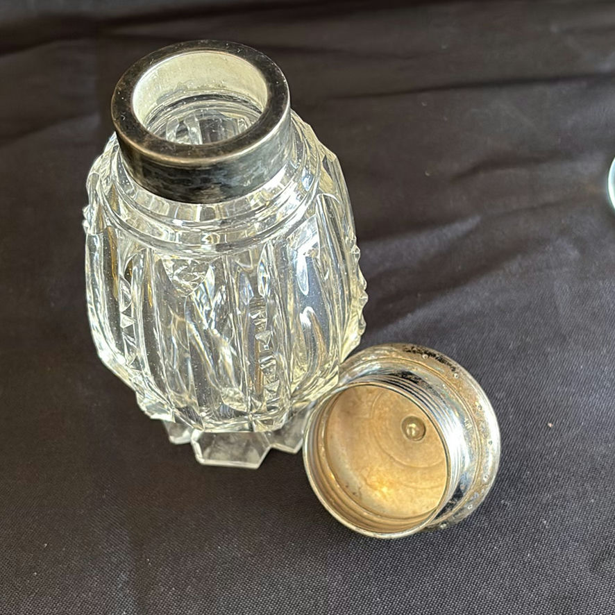 Assorted Etched Glass Dessert Cups and Glass Jar - image 17 of 18