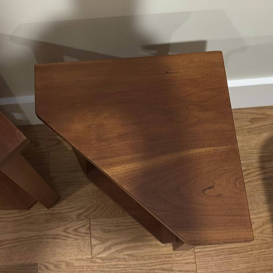 Set of Three Handcrafted Corner Tables by Chris Vigliotti - image 6 of 10