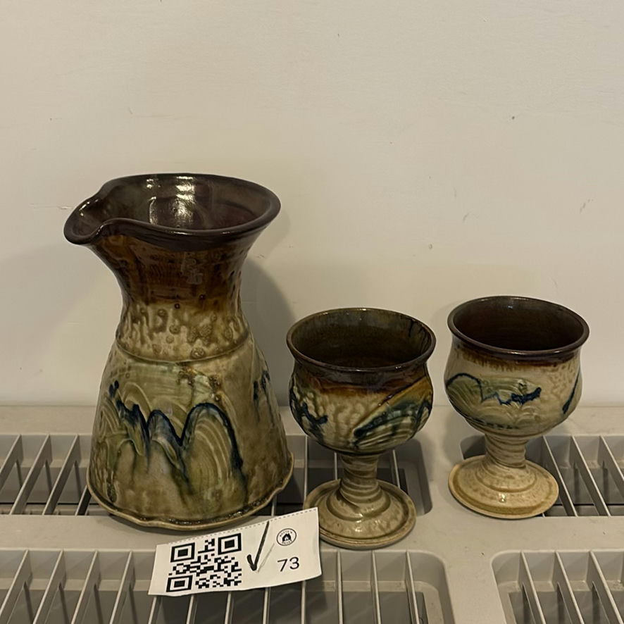 Studio Pottery Collection: Pitcher and Goblets - image 8 of 11