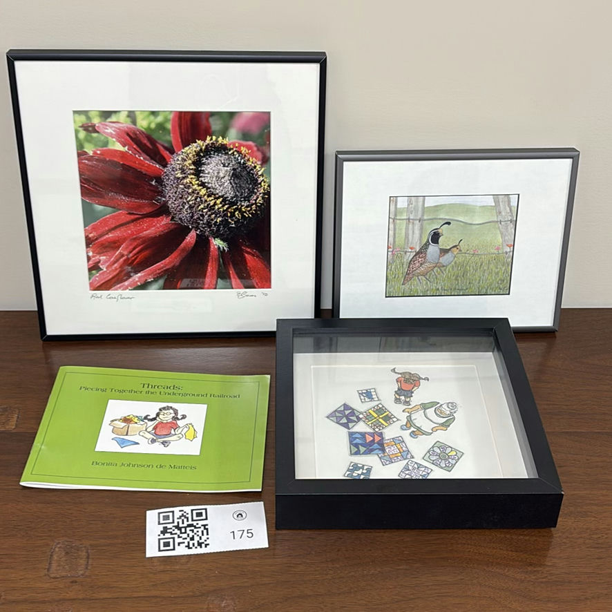 Framed Floral and Bird Artwork - image 1 of 12