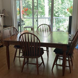 Wood Dining Table with 6 Chairs and 2 Leaves - thumbnail 3 of 13