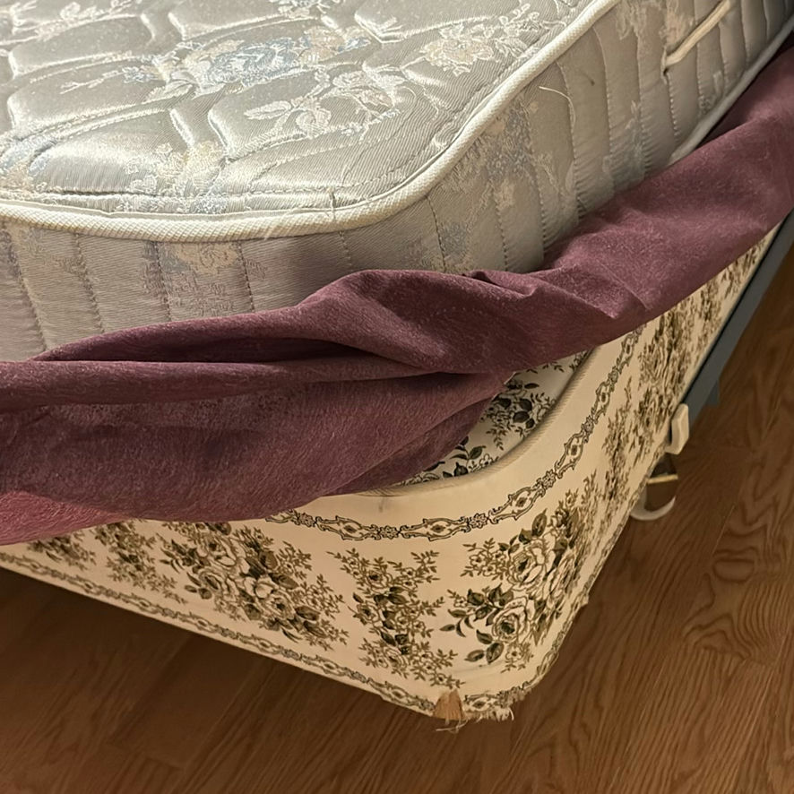 MCM Wood Bed Frame with Nightstand - image 9 of 13