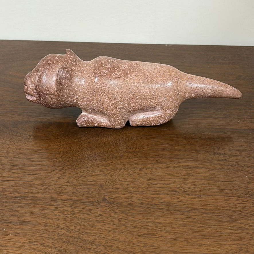 Carved Stone Feline Figurine - image 3 of 11