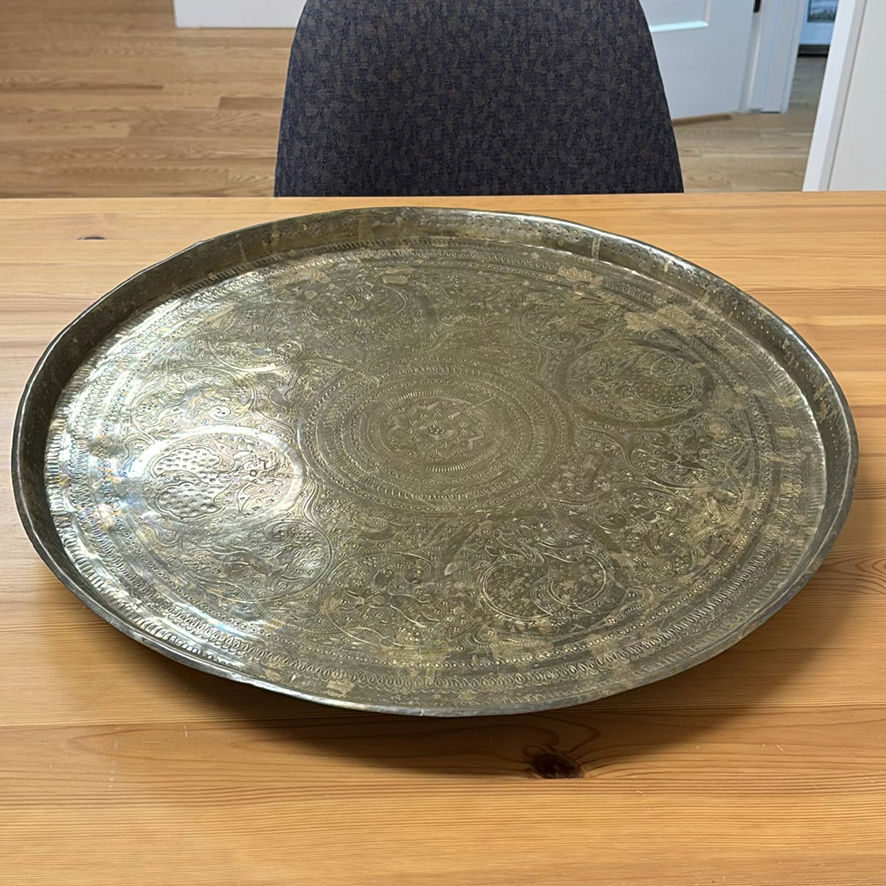 Engraved Metal Decorative Tray - image 9 of 10