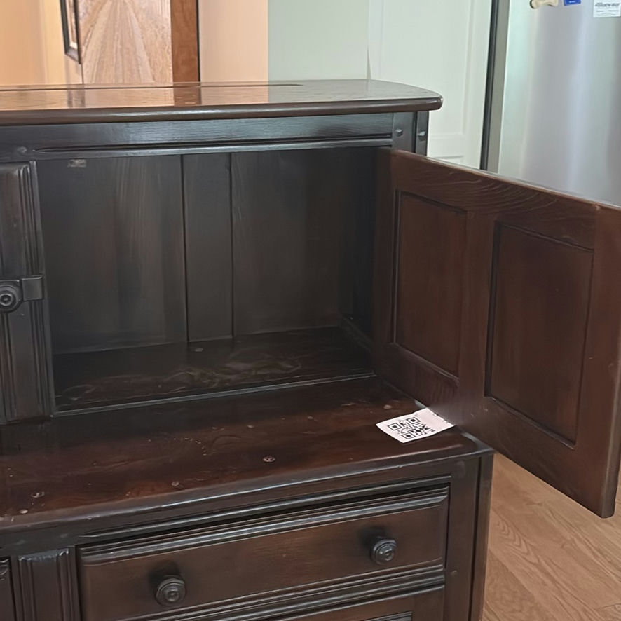 Dark Wood Cabinet Hutch - image 7 of 16