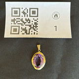 18K Gold Amethyst Pendant with Appraisal - thumbnail 1 of 10