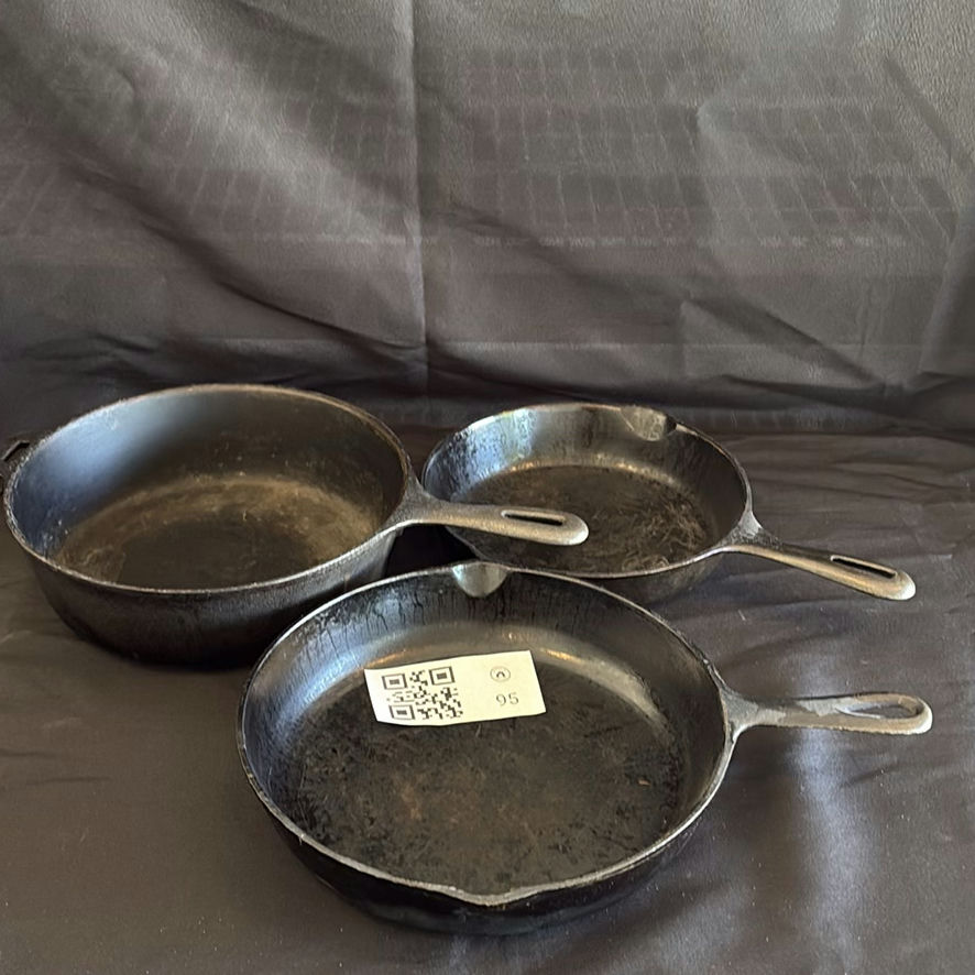 Three Cast Iron Skillets - image 1 of 12