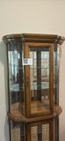 Wood and Glass Curio Display Cabinet - thumbnail 2 of 9