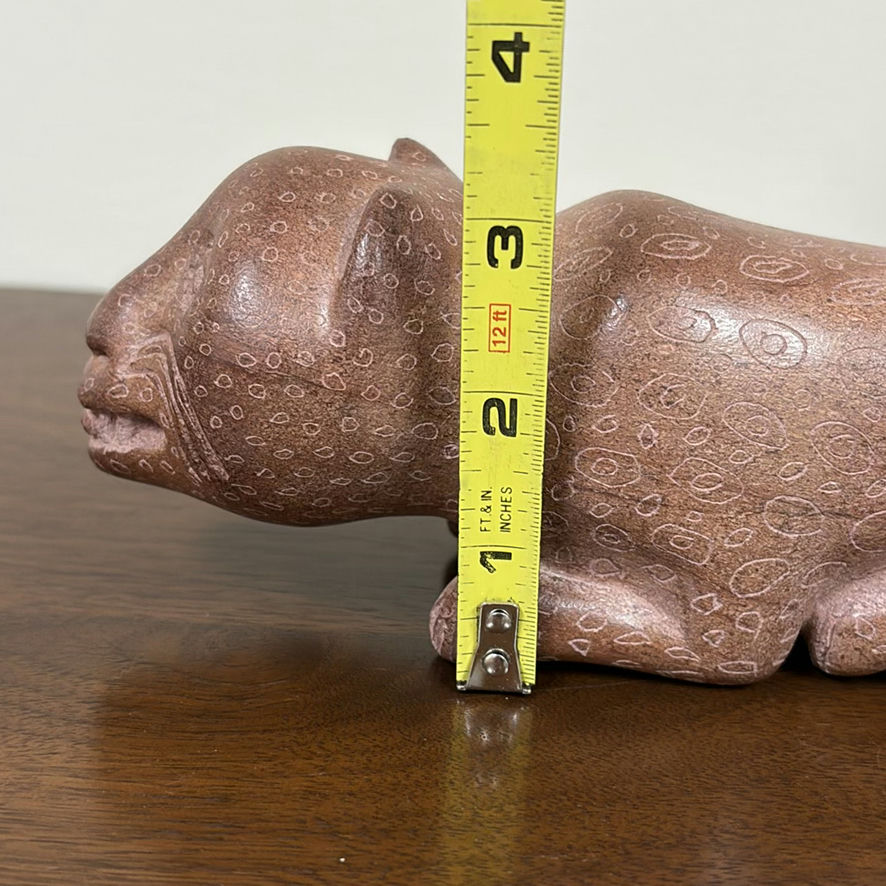 Carved Stone Feline Figurine - image 5 of 11