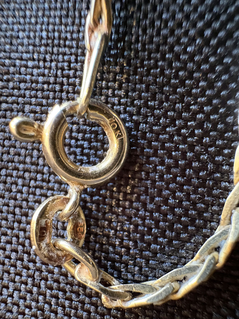 10K Gold Necklaces, Bracelet, and Hoop Earrings - image 7 of 14
