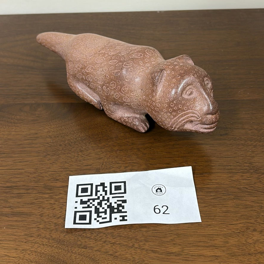 Carved Stone Feline Figurine - image 1 of 11