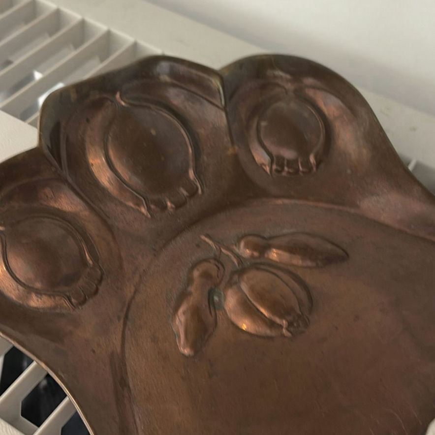Antique Copper Crumb Tray and Brush Set - image 4 of 12
