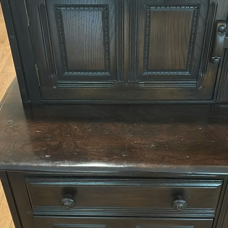 Dark Wood Cabinet Hutch - image 11 of 16